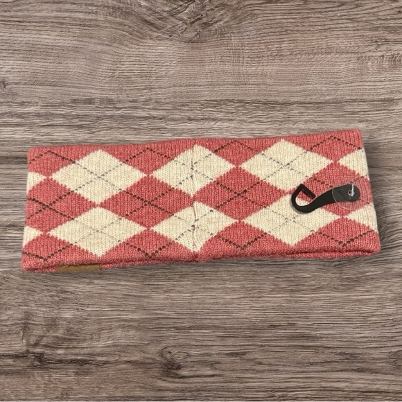 C.C Argyle Knit Headband in Pink and Cream - NWT - Picture 2 of 2